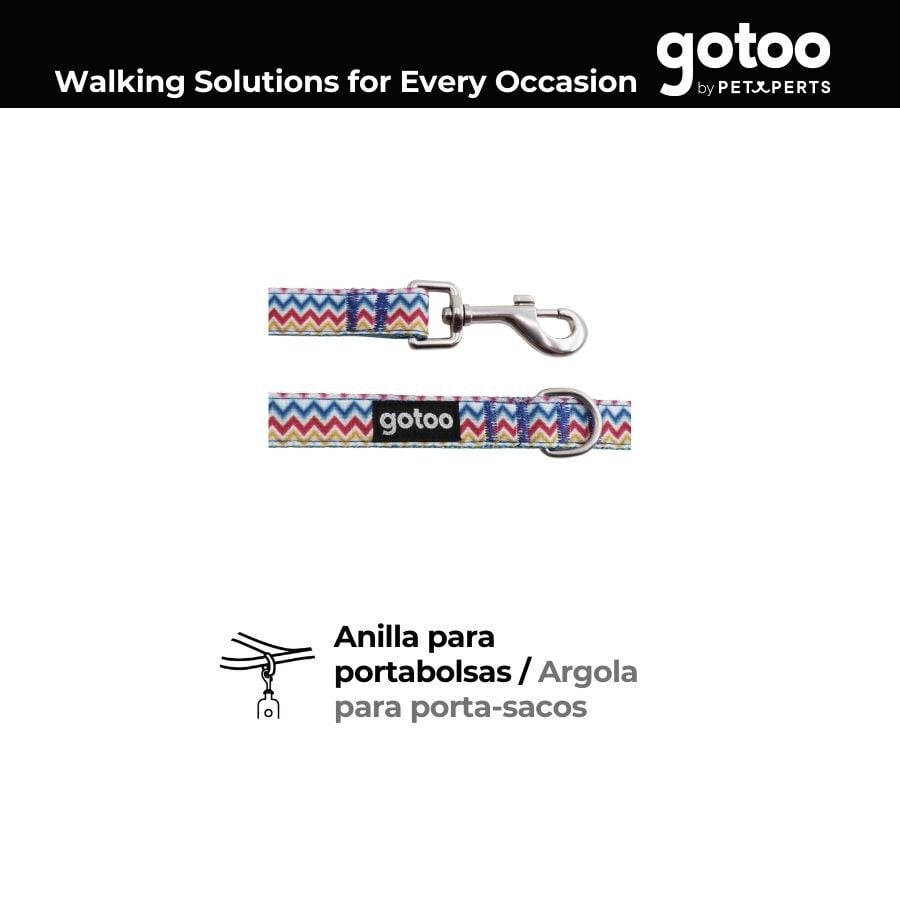 Gotoo Correa estampada rayas zig-zag para perros, , large indicador imagen numero 4