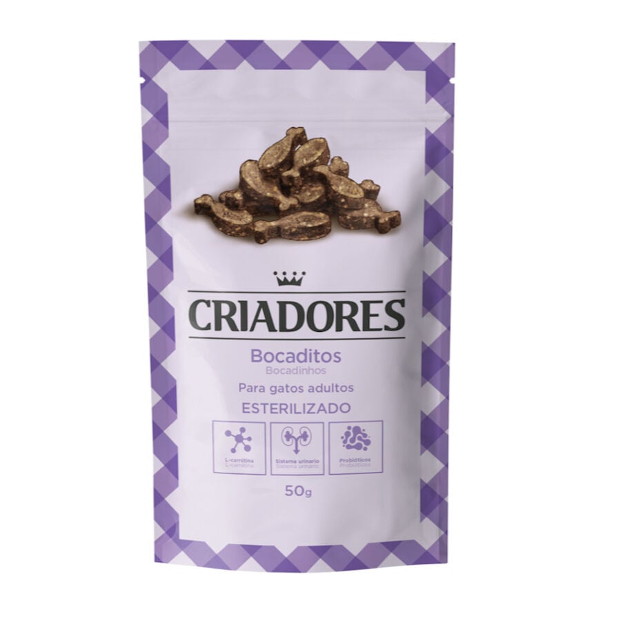 Criadores Bocaditos de Pavo snack para gatos esterilizados