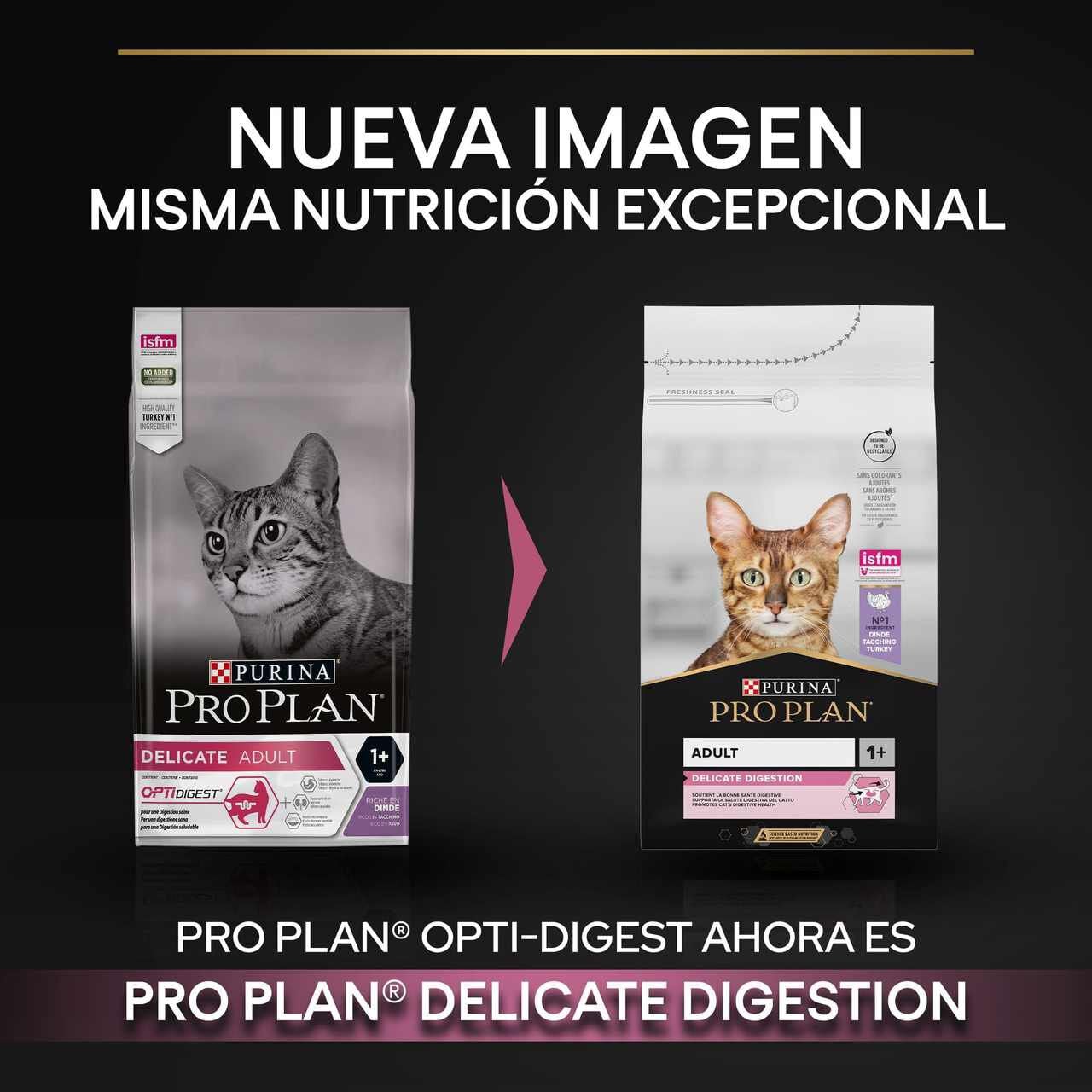 3 kg Pro Plan Adult Delicate Digestion Adult pavo pienso para gatos, , large indicador imagen numero 2