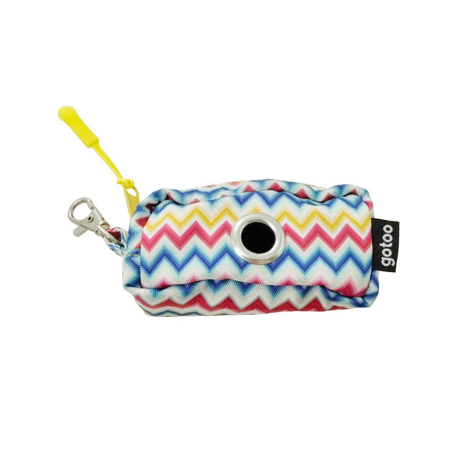 Gotoo Porta bolsas estampado rayas zig-zag para perros, , large Imagen numero 1