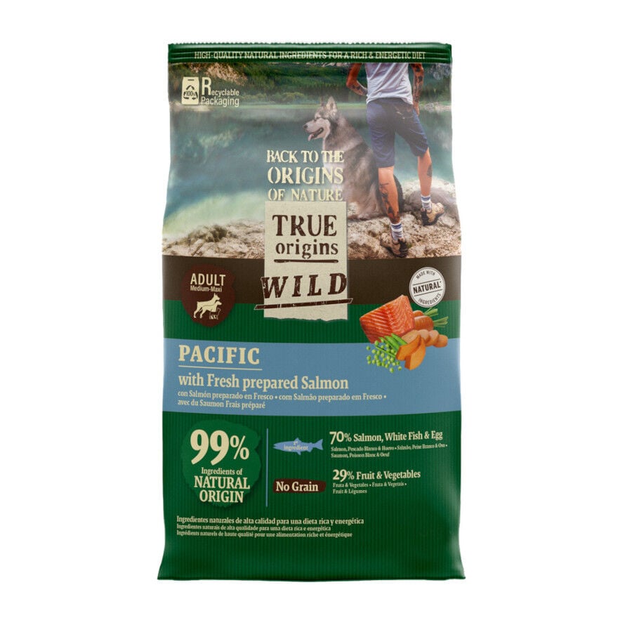 12 kg True Origins Wild Adult Pacific Salm&oacute;n pienso para perros, , large indicador imagen numero 1