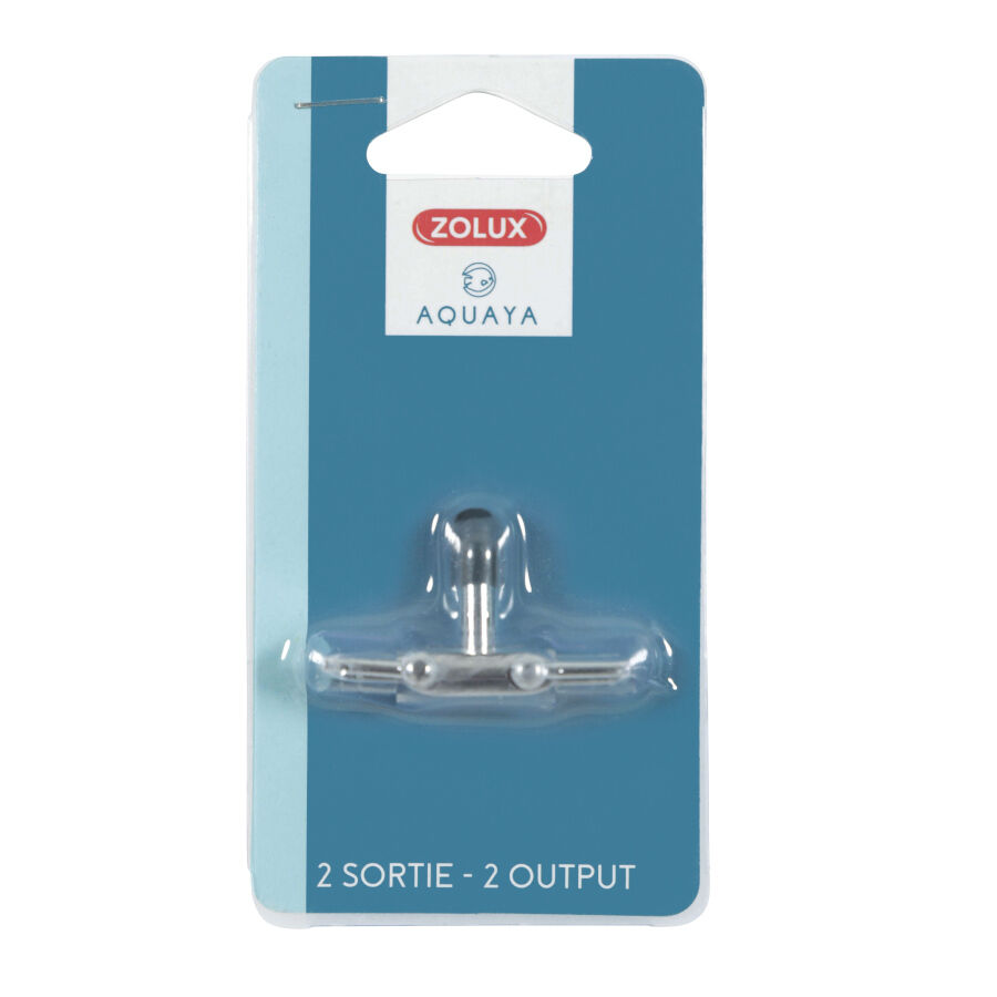 Zolux Aquaya Llave Met&aacute;lica con 2 salidas para Tubo de Aire para acuarios, , large Imagen numero 1