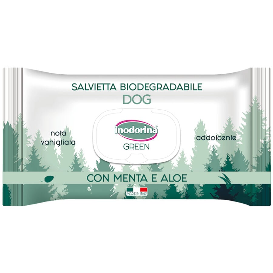 Inodorina Green Menta y Aloe Toallitas H&uacute;medas para perros, , large Imagen numero 1