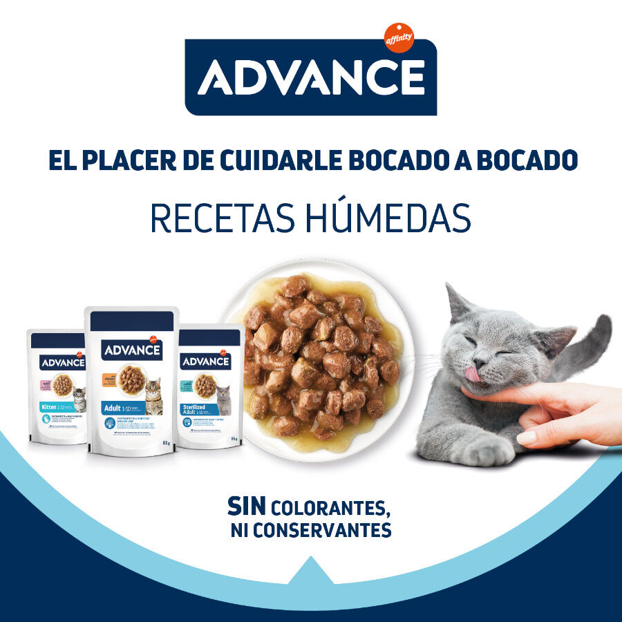 12 sobres x 85 g (9 + 3 &iexcl;gratis!) Advance Kitten Pollo en salsa sobre para gatos&nbsp;, , large Imagen numero 3