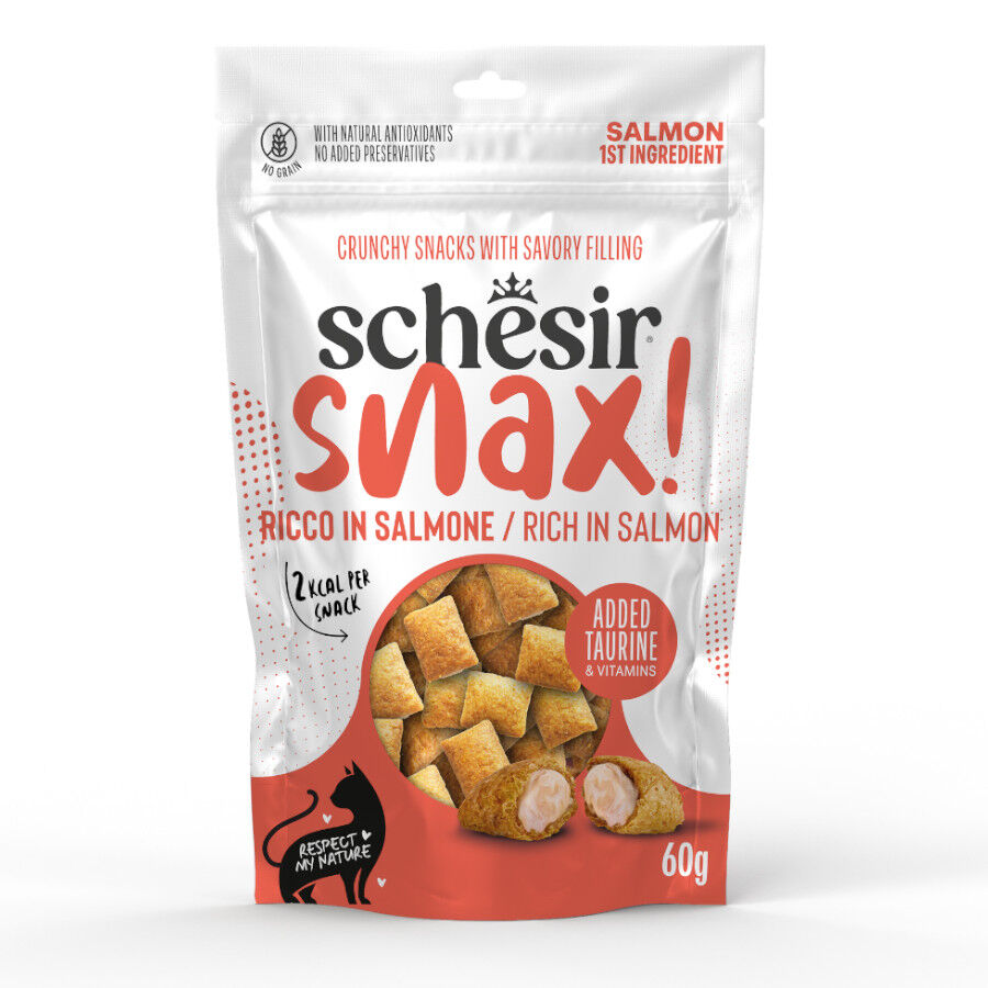 60 g Schesir Snax! Salm&oacute;n Snacks para gato, , large Imagen numero 1