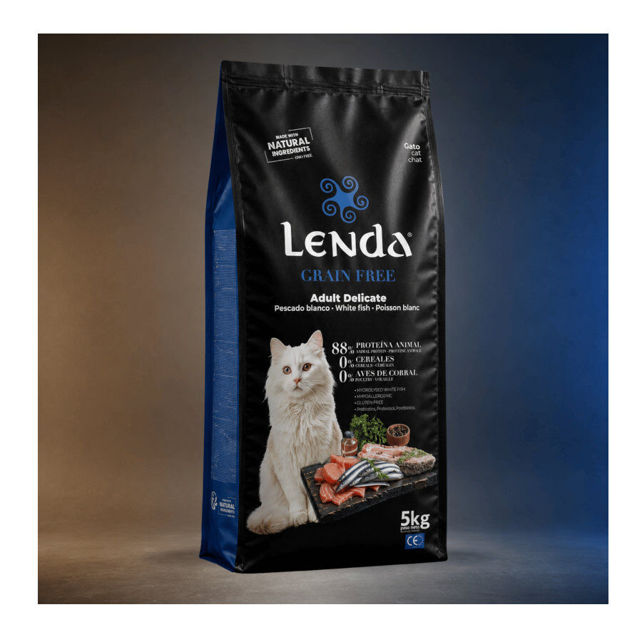 5 Kg Lenda Grain Free Pescado Blanco pienso para gatos, , large Imagen numero 2
