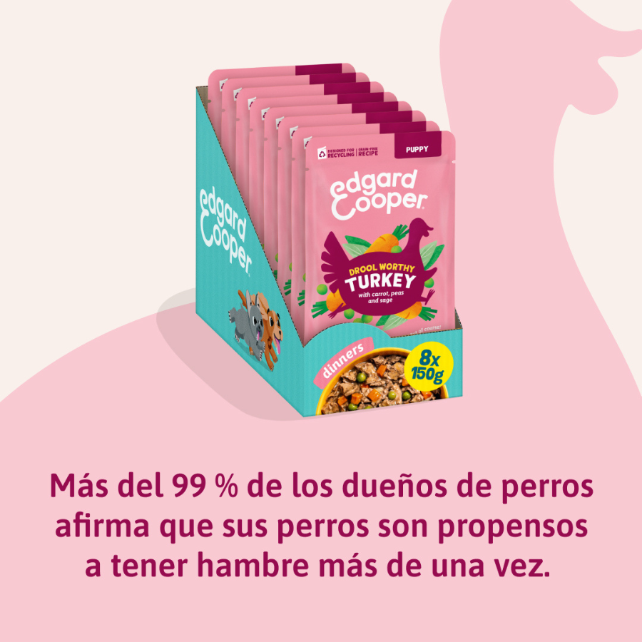 150 g Edgard & Cooper Puppy Grain Free Pavo sobre para perros, , large indicador imagen numero 7
