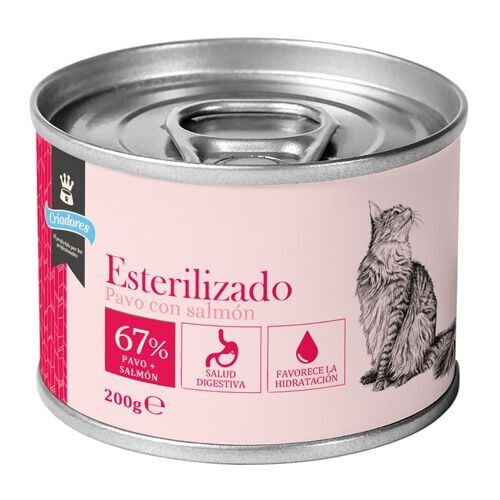 Criadores Esterilizado Pat&eacute; Pavo y Salm&oacute;n lata para gatos