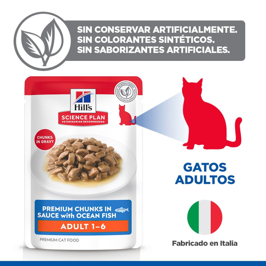 85 g Hill's Science Plan Adult Pescado sobre para gatos, , large indicador imagen numero 4
