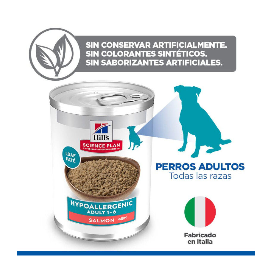 363 g Hill's Science Plan Hypoallergenic Alimento H&uacute;medo con Salm&oacute;n para Perros Adultos, , large indicador imagen numero 5