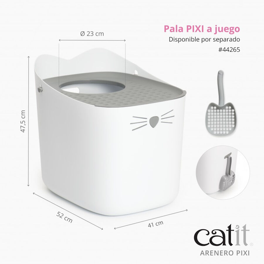 Catit Pixi Arenero Blanco para gatos, , large Imagen numero 6