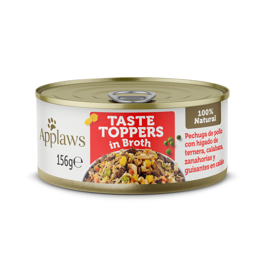 Applaws Taste Toppers Pollo con H&iacute;gado de Ternera y Vegetales en Caldo lata para perros