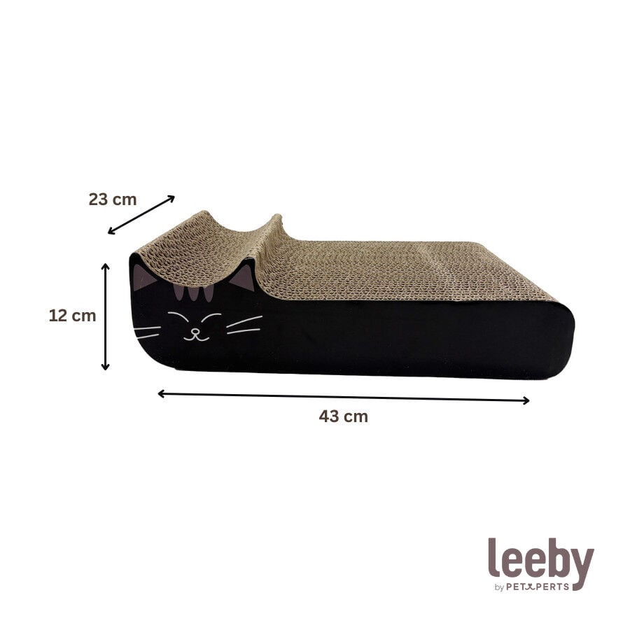 Leeby Kira tabla rascador de cart&oacute;n negro para gatos, , large Imagen numero 4