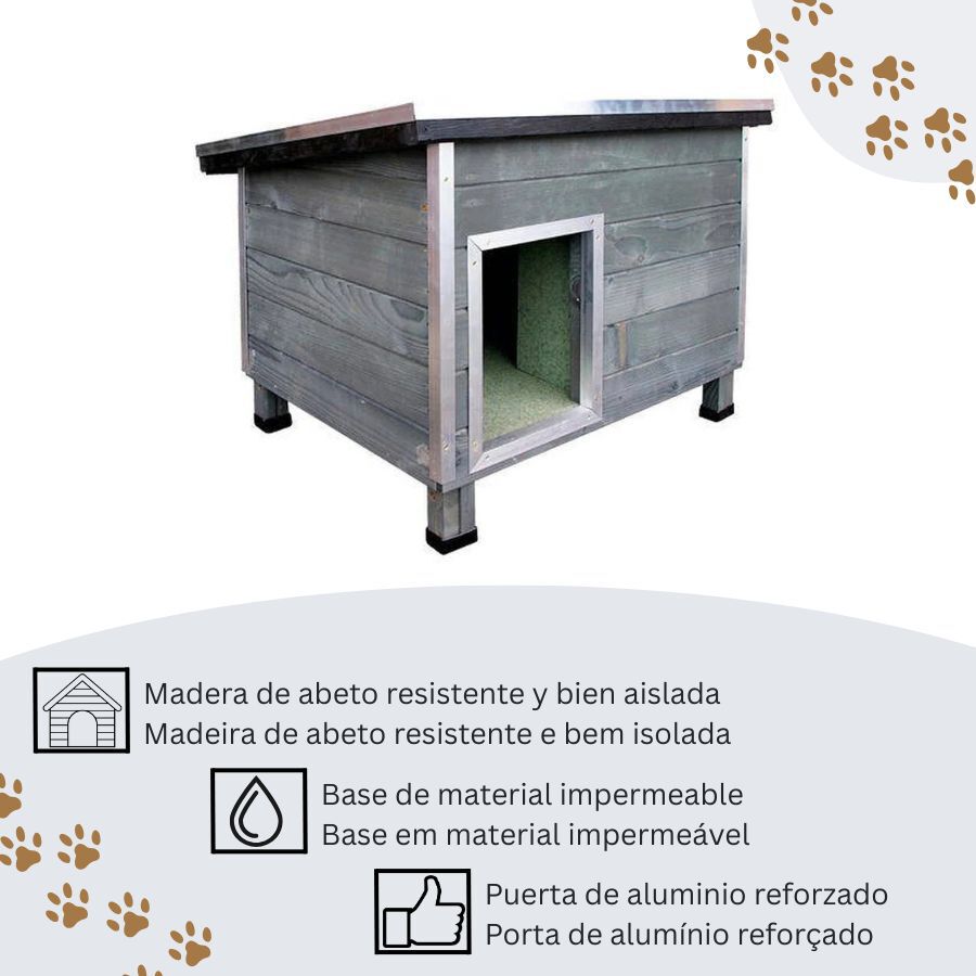 TK-Pet Nevada Caseta de Madera Gris para perros, , large indicador imagen numero 5