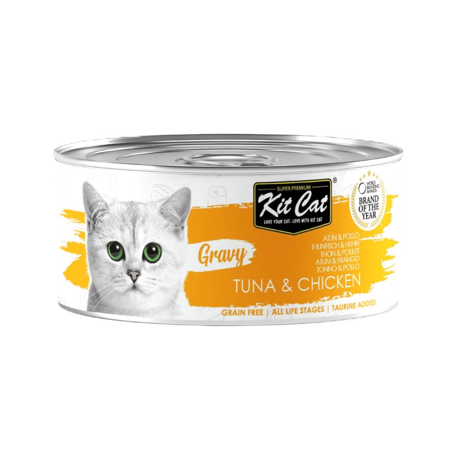 Kit Cat At&uacute;n con Pollo Lata Salsa para gatos