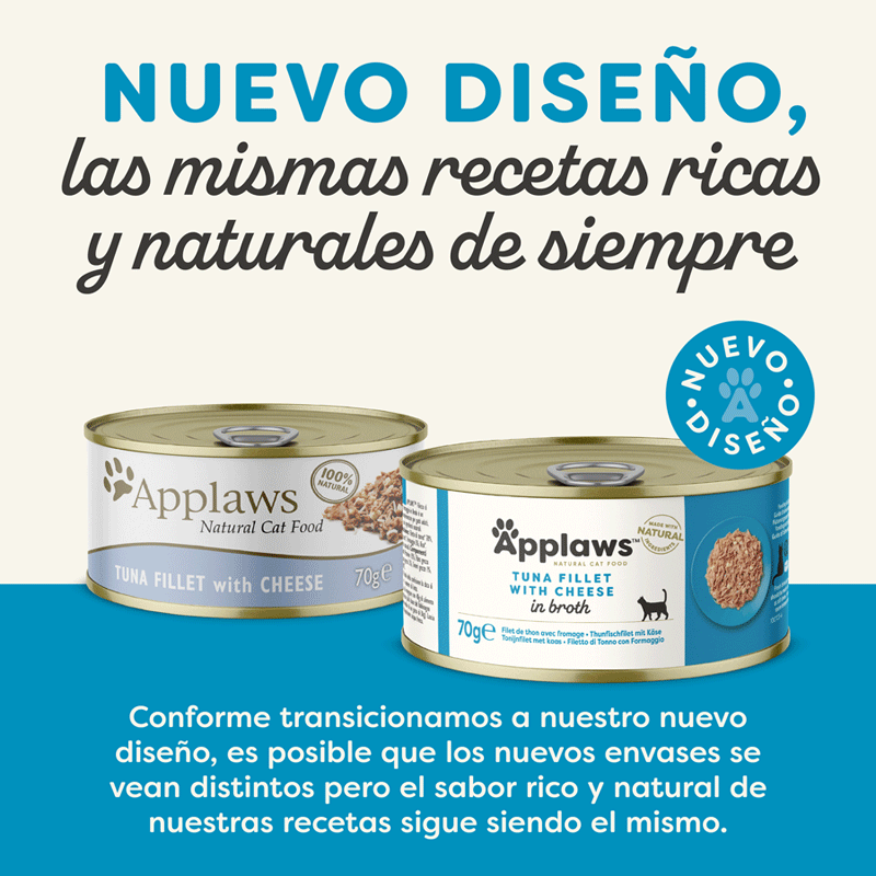 70 g Applaws At&uacute;n con Queso lata para gatos, , large Imagen numero 2