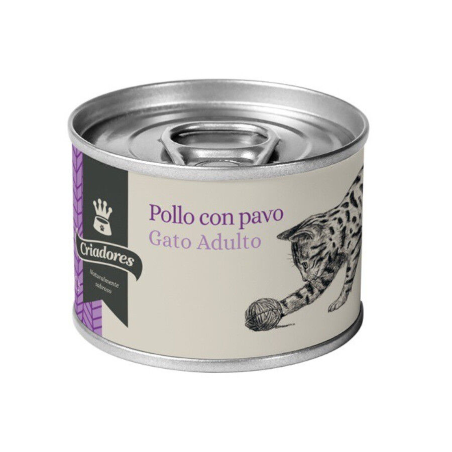 Criadores Adulto Pollo y Pavoen pat&eacute; lata para gatos 
