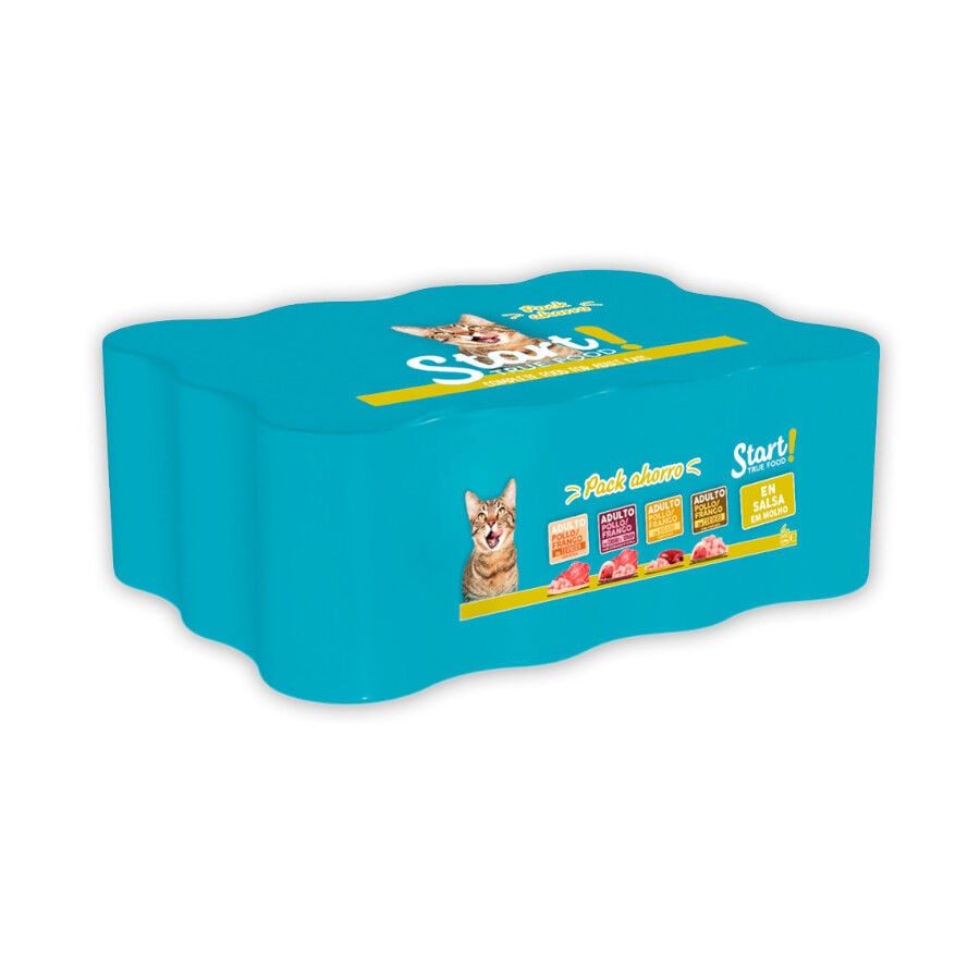 12 latas x 400 g Start Multipack de Carne en Salsa para Gatos, , large Imagen numero 1