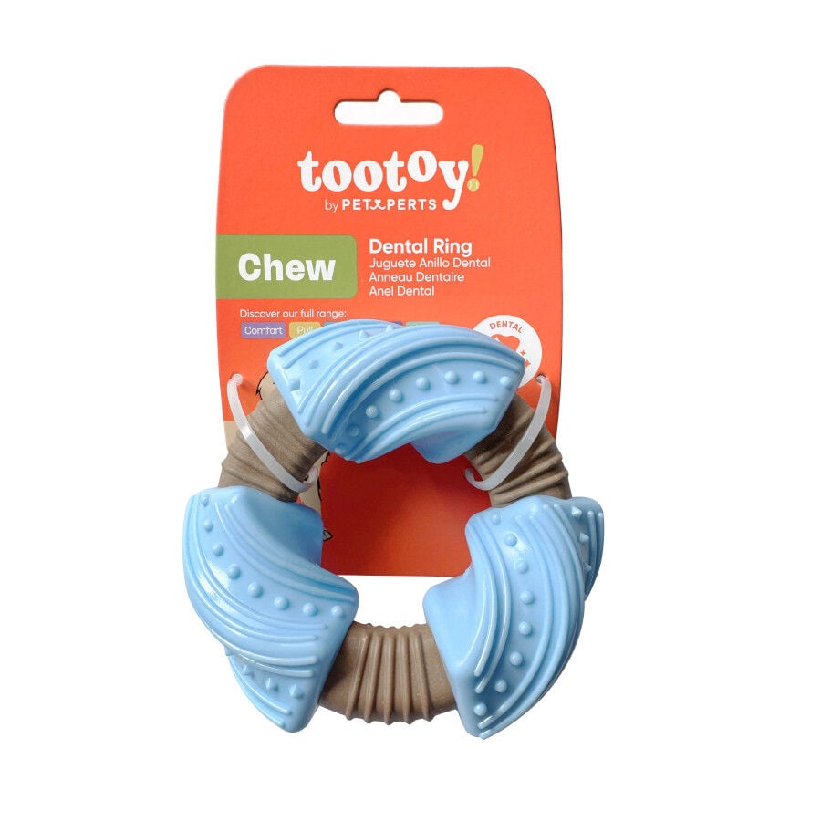 Tootoy! Anillo Mordedor Dental Azul y Marr&oacute;n para perros, , large indicador imagen numero 7