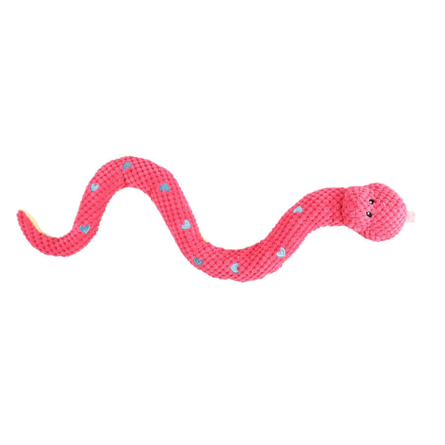 Tootoy! Serpiente Mordedor de Peluche Rosa para perros, , large indicador imagen numero 3