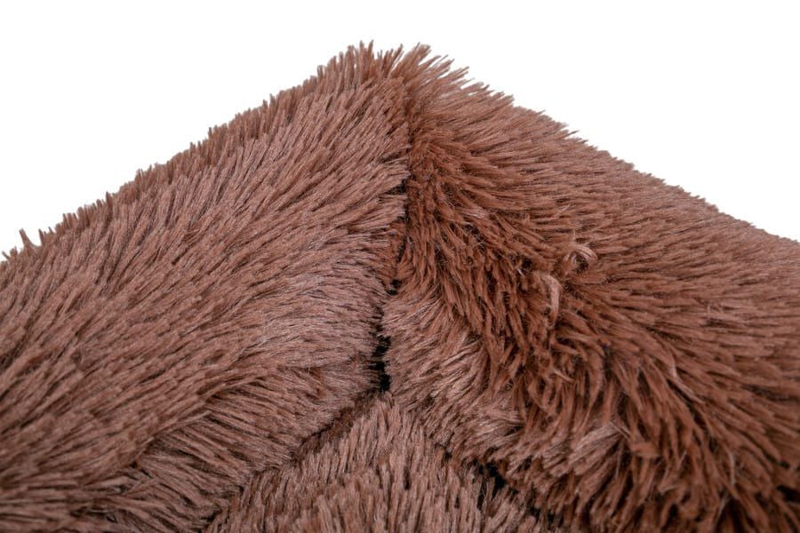 Leeby Cama Suave Antiestr&eacute;s de Pelo Marr&oacute;n para perros, , large Imagen numero 4