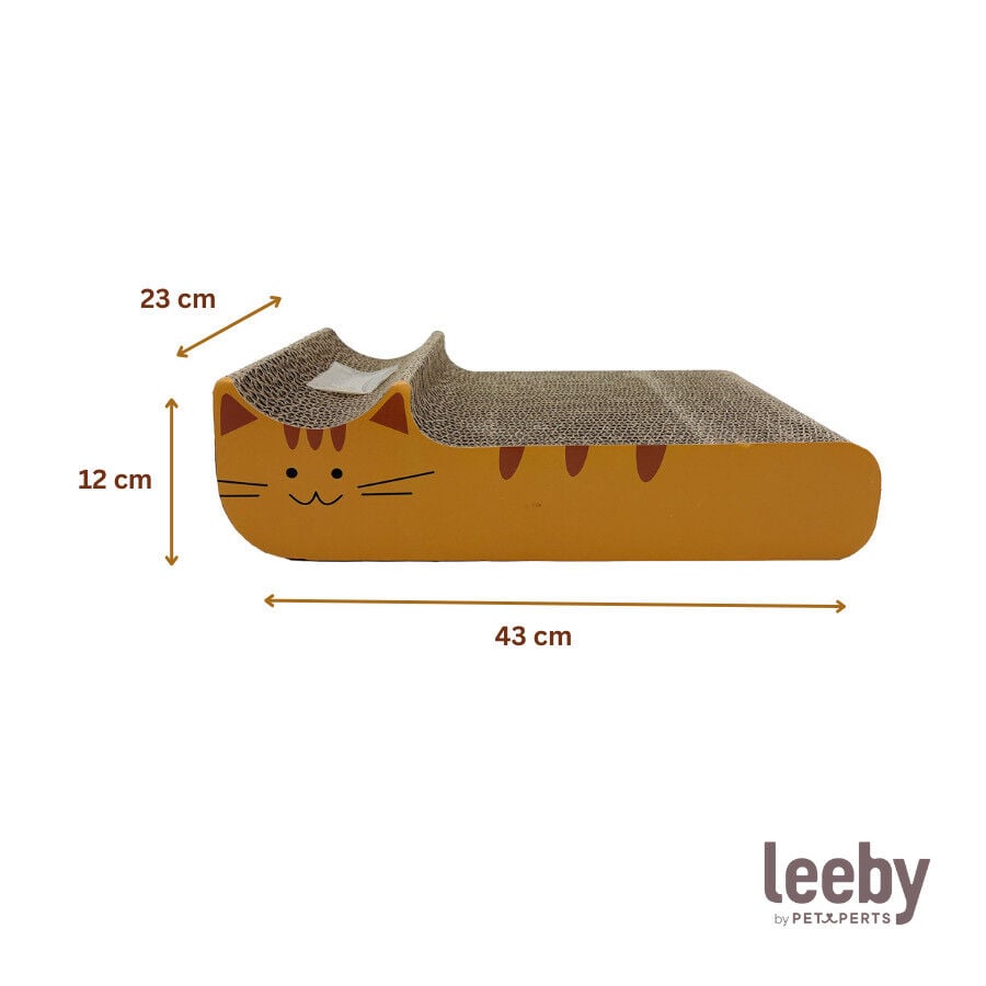 Leeby Kira tabla rascador de cart&oacute;n naranja para gatos, , large indicador imagen numero 5