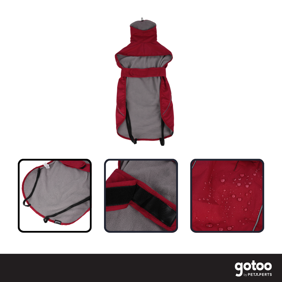 Gotoo Chaqueta Impermeable Rojo para galgos, , large indicador imagen numero 3