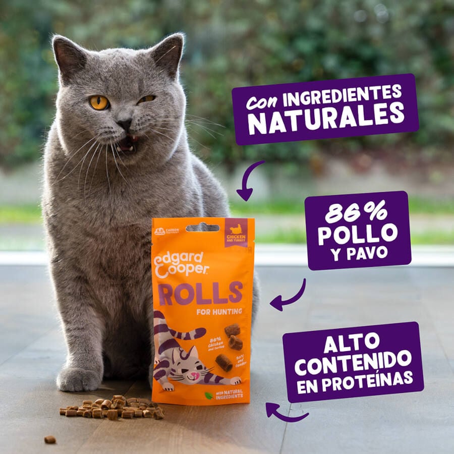 45 g Edgard & Cooper Rollitos Pollo y Pavo para gatos, , large Imagen numero 2