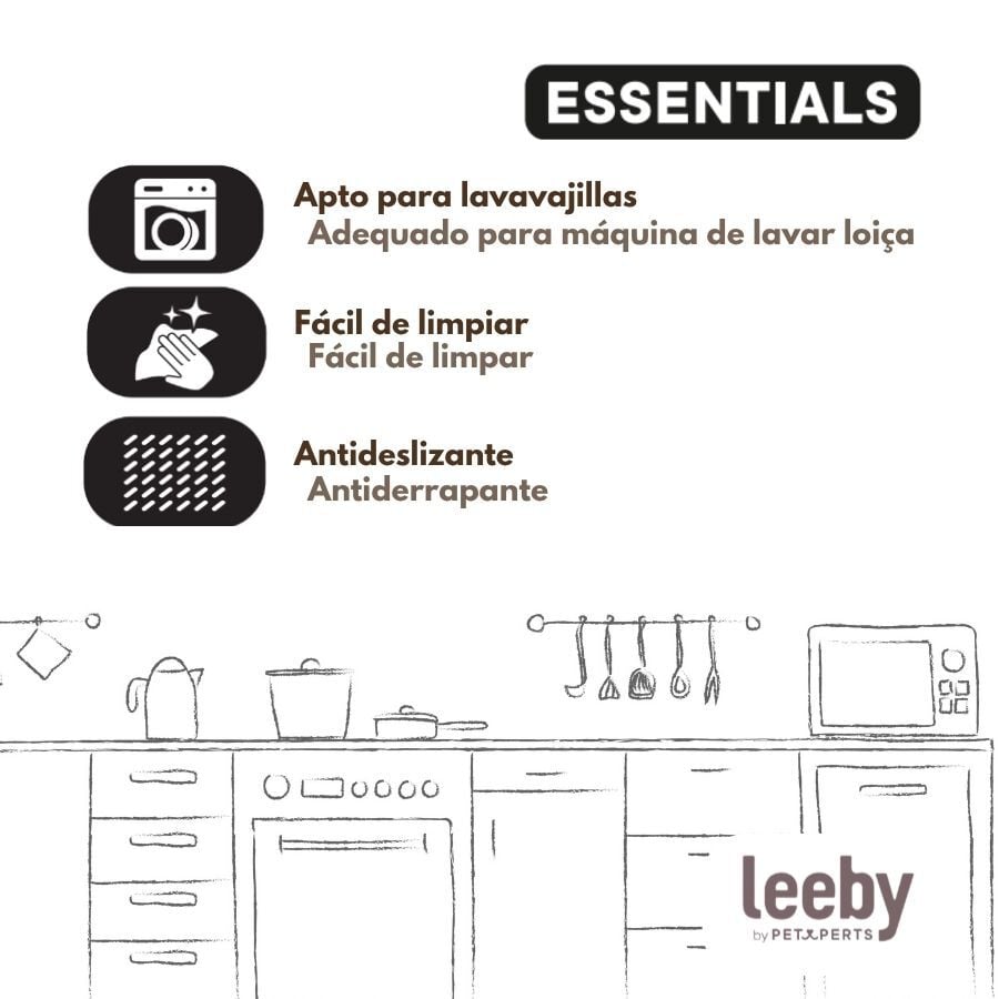 Leeby Comedero Doble de Acero Inoxidable Color Verde para gatos, , large indicador imagen numero 5