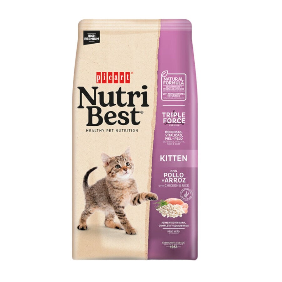 8 kg Nutribest Kitten Pollo y Arroz pienso para gatos&nbsp;, , large Imagen numero 1