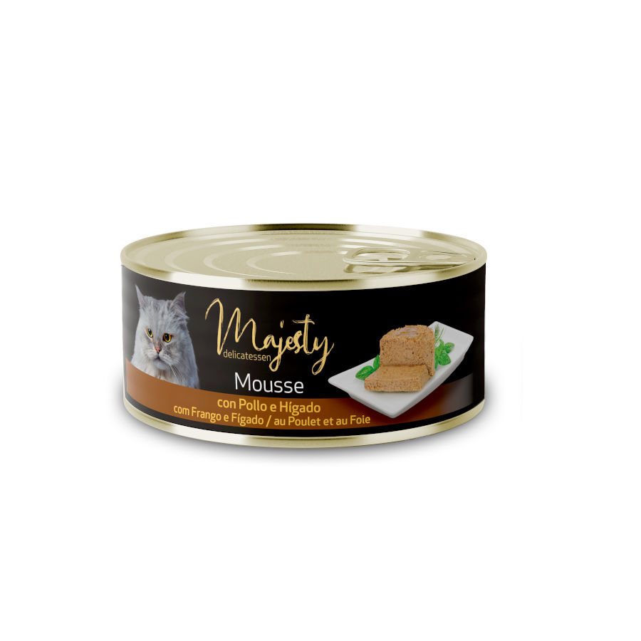 Majesty Adult Mousse de Pollo e H&iacute;gado lata para gatos