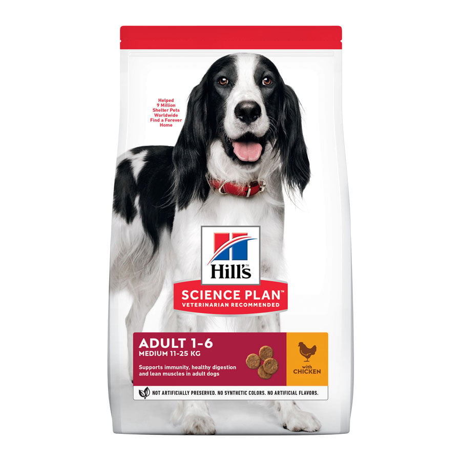 14 kg Hill's Science Plan Adult Medium Pollo pienso para perros, , large indicador imagen numero 1