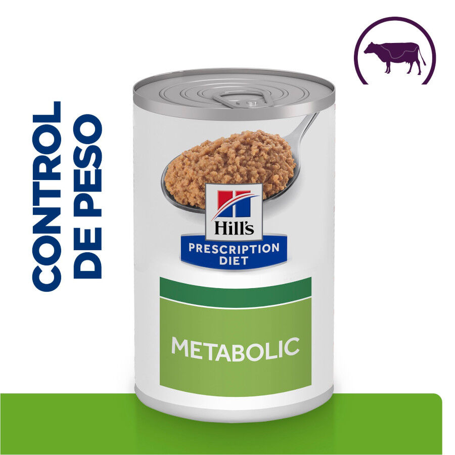 370 g Hill's Prescription Diet Metabolic Vacuno y Verduras lata para perros, , large Imagen numero 2