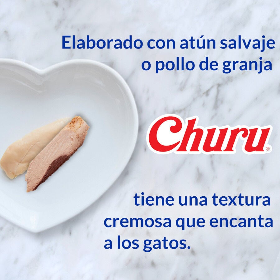 4 sobres x 14 g Churu Snack Cremoso de At&uacute;n para gatos, , large indicador imagen numero 6