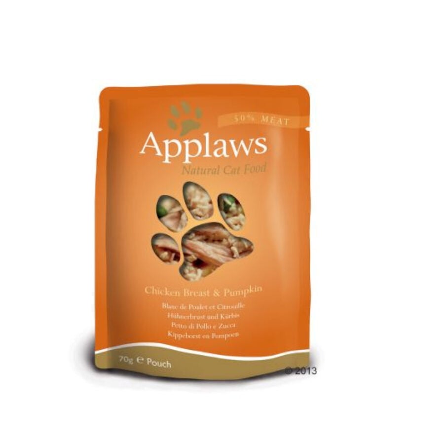 70 g Applaws Pollo y Calabaza sobre para gatos, , large indicador imagen numero 3