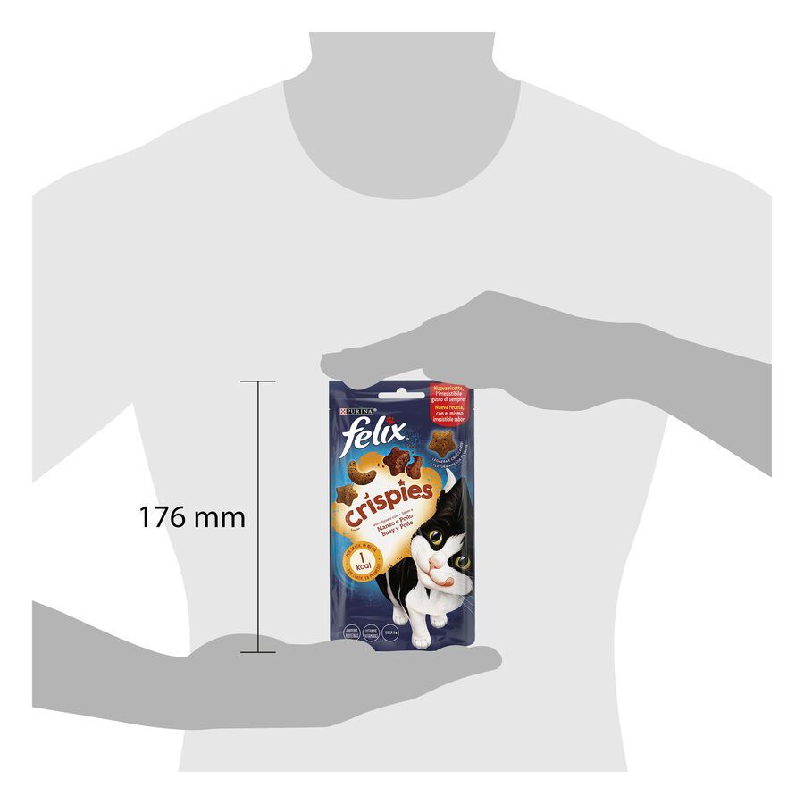 45 g Felix Crispies Buey y Pollo Bocaditos para gatos, , large indicador imagen numero 9