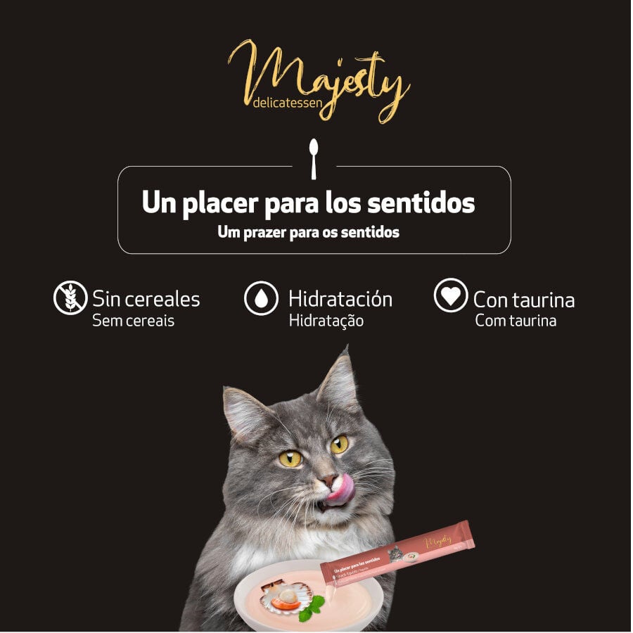 48 sobres x 15 g Majesty Mix de snack l&iacute;quido para gatos, , large indicador imagen numero 5