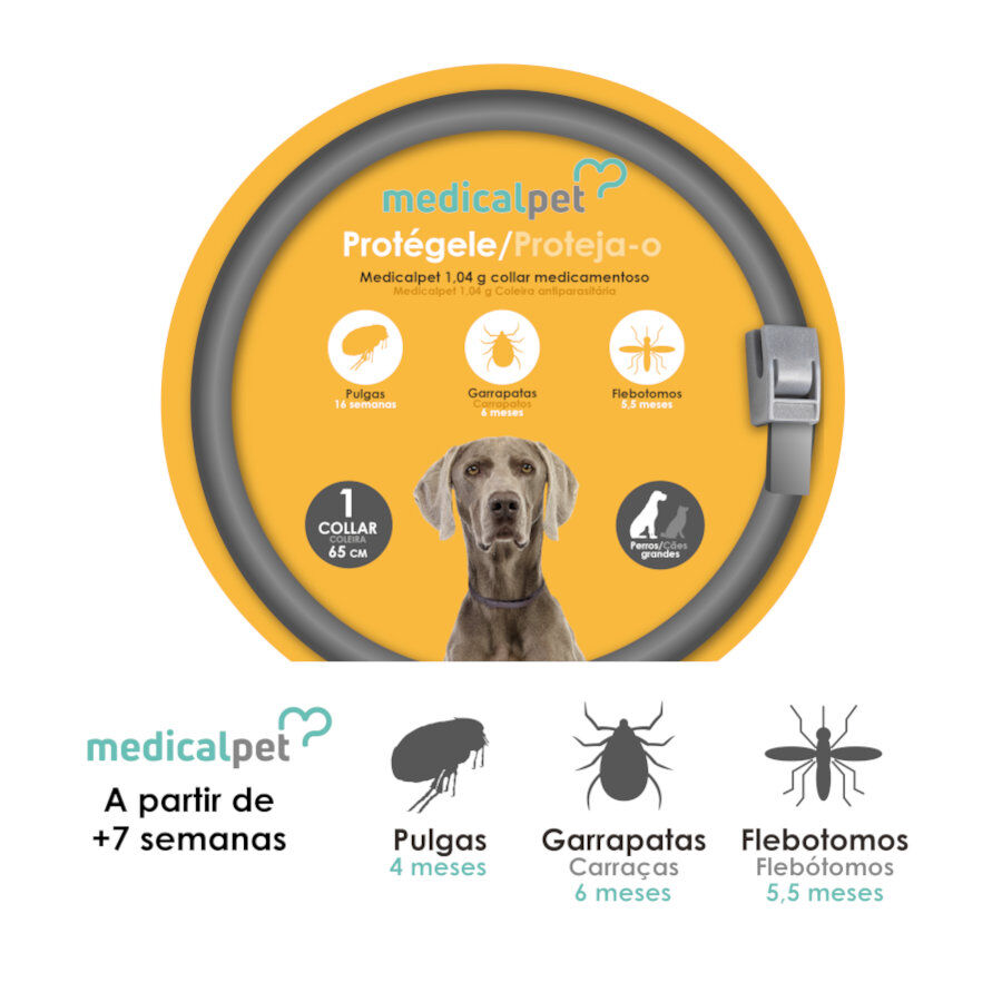 1 collar x 65 cm Medicalpet Collar Antiparasitario para perros grandes, , large Imagen numero 2