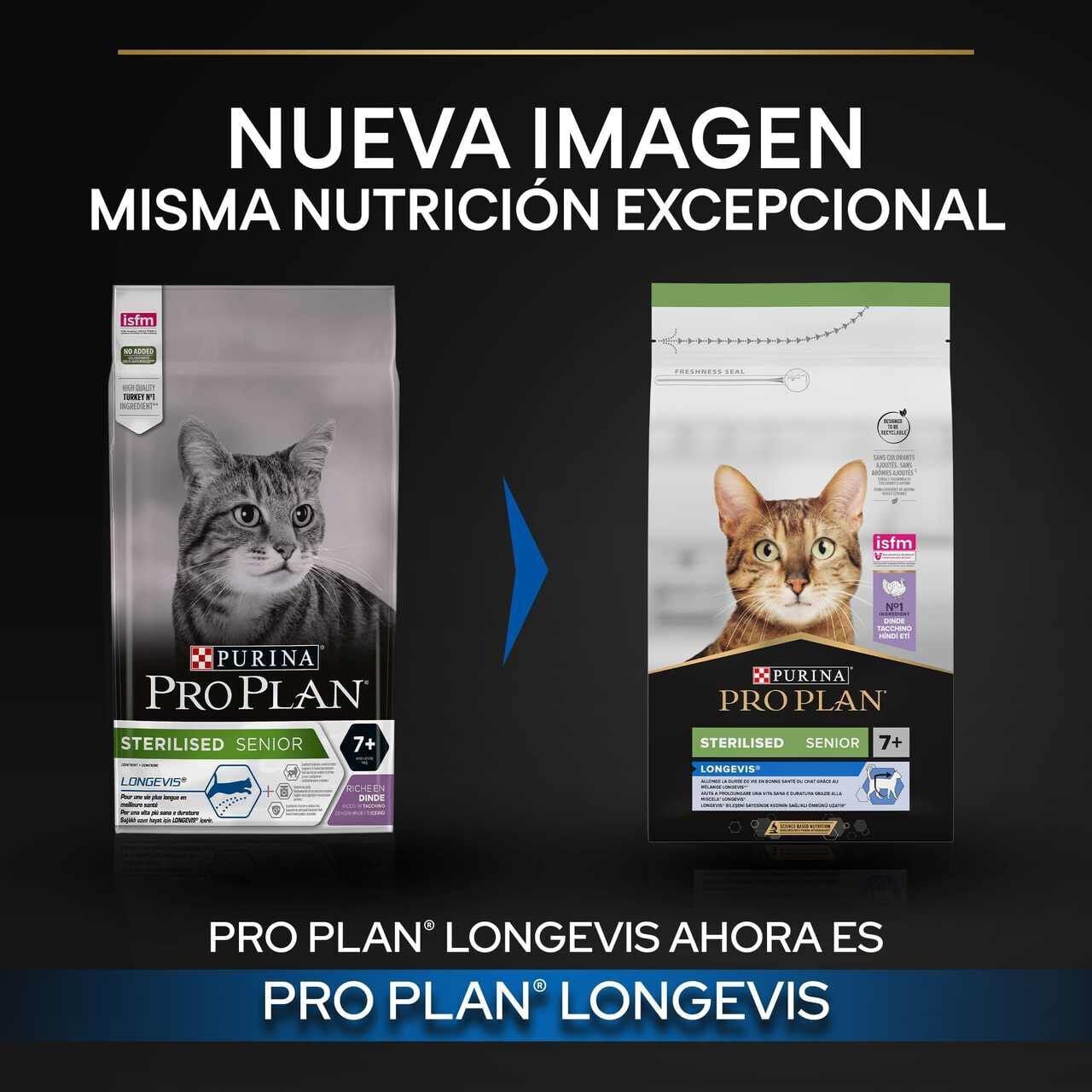 3 kg Pro Plan Senior Sterilized Pavo Pienso para gatos, , large indicador imagen numero 2