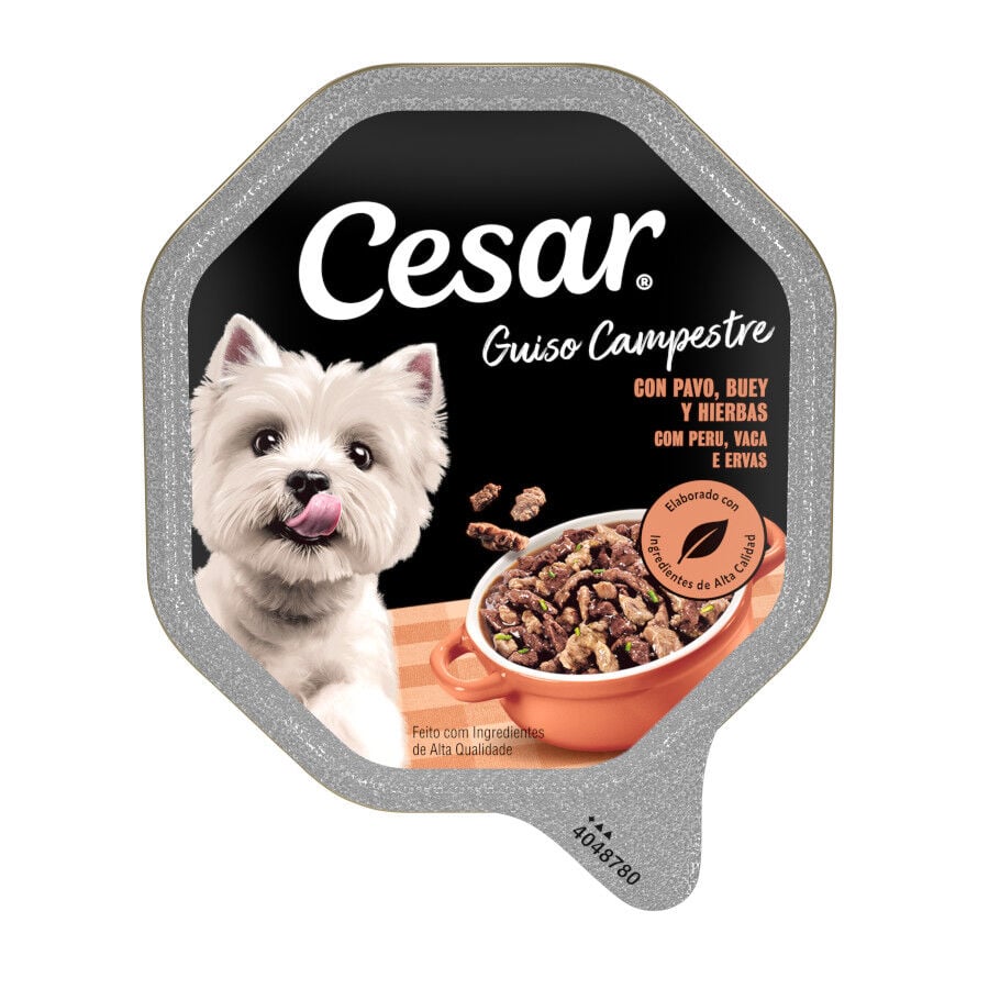 150 g Cesar Guiso Campestre Pavo y Buey tarrina para perros, , large indicador imagen numero 1