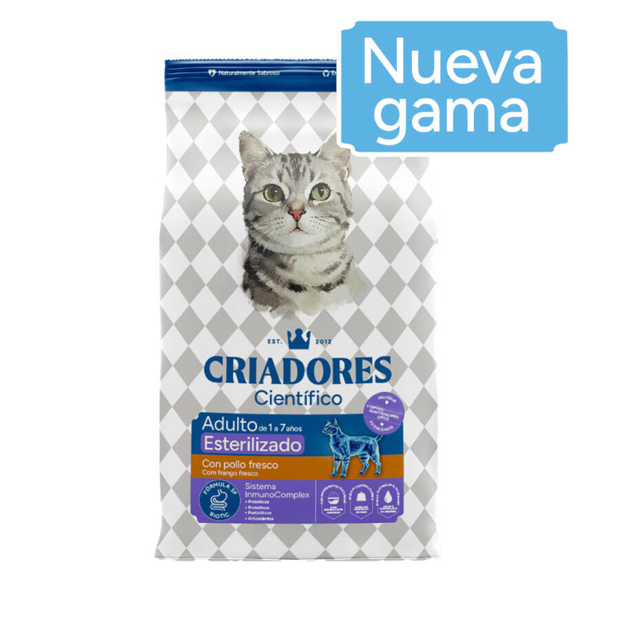 Criadores Cient&iacute;fico Adulto Esterilizado Pollo pienso para gatos