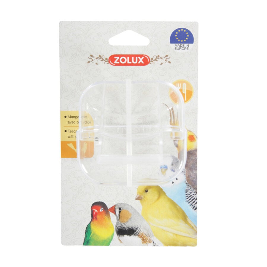 Zolux Comedero con Posadero Transparente para p&aacute;jaros, , large indicador imagen numero 2