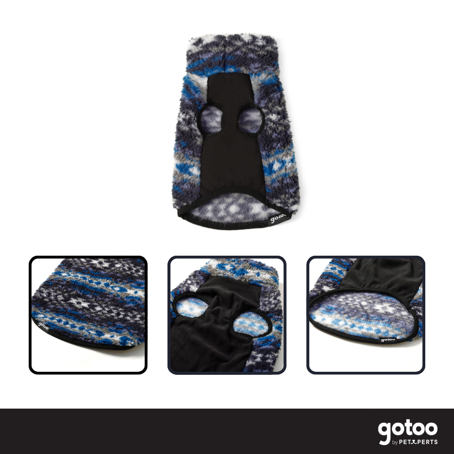 Gotoo Jersey Sherpa Estampado Retro para perros, , large indicador imagen numero 3