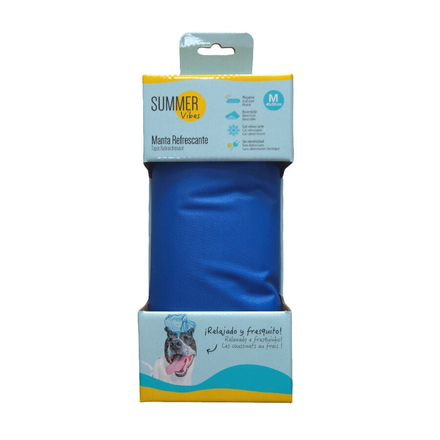 Summer Vibes Manta Refrescante Azul para perros, , large indicador imagen numero 5