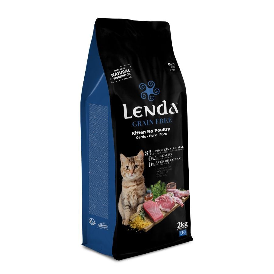 Lenda Grain Free Cerdo, Salm&oacute;n y Krill pienso para gatitos