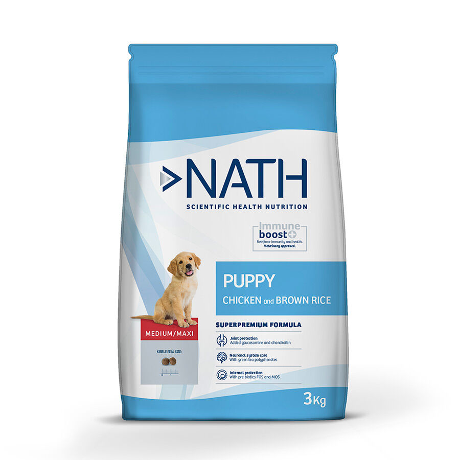 3 kg Nath Puppy Medium Maxi Pollo Pienso para Perros, , large Imagen numero 1