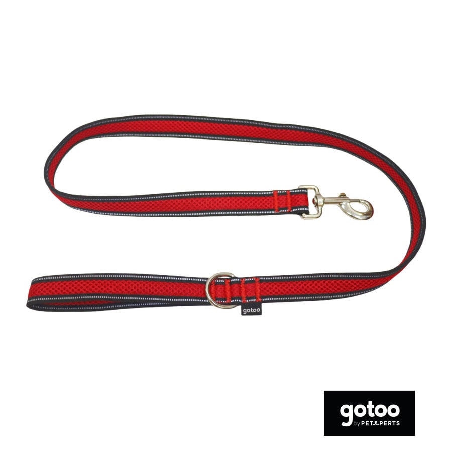 Gotoo Correa reflectante de malla roja para perro, , large indicador imagen numero 2