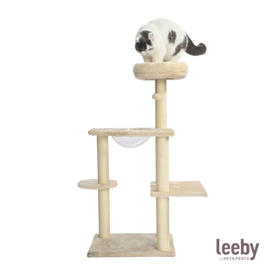 Leeby Luna &aacute;rbol rascador con cama y juguete para gatos, , large Imagen numero 2