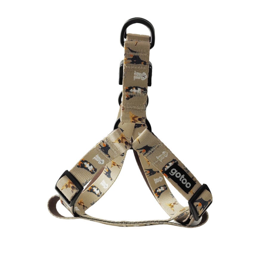Gotoo Arn&eacute;s ajustable estampado marr&oacute;n para perros, , large indicador imagen numero 1