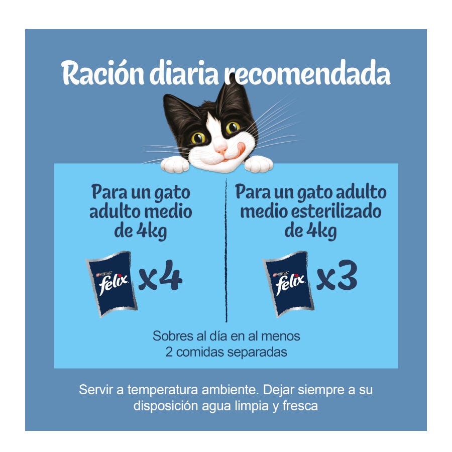 12 sobres x 85 g Felix Sensations Fest&iacute;n del Mar sobres en gelatina para gatos, , large indicador imagen numero 3
